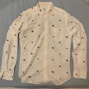 J crew men’s lobster and crab dress shirt M